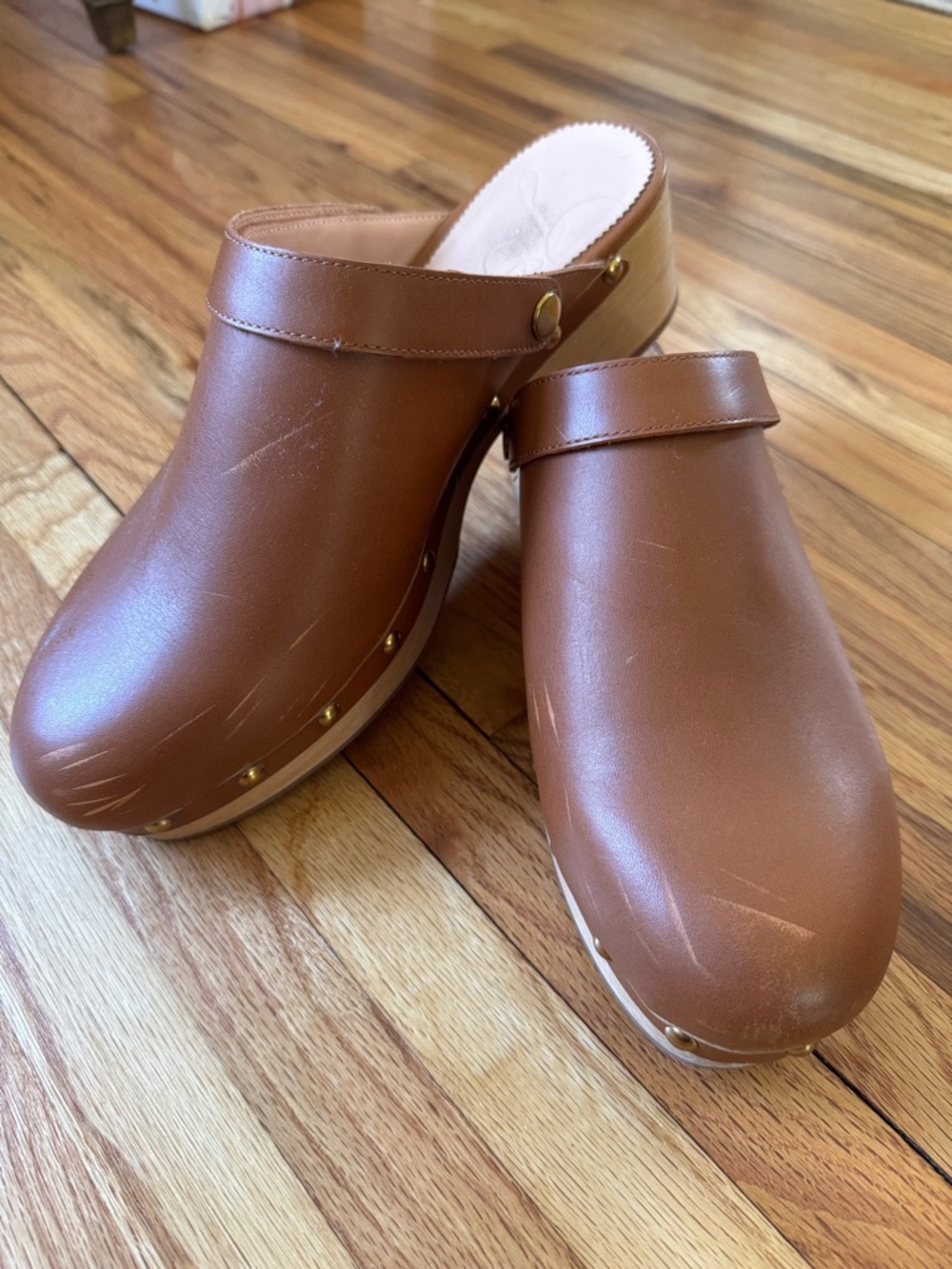 J. Crew Women’s Brown Leather Clog Mules